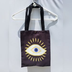 Princess Evil Eye Big Size Canvas Tote Bag New Without Tags